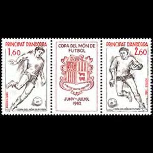 Andorra adm. Francesa #297a 1982 Nuevas NH Serie completa "Copa mundial de futbol España 82"