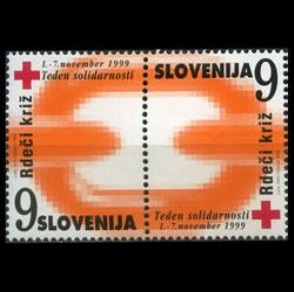 Eslovenia  #RA18a - RA18b 1999 Serie completa Nueva NH "Solidaridad con la Cruz Roja"