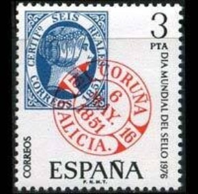 España #1943 1976 S.I. Nueva NH "Dia del sello"