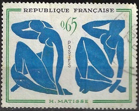 Francia   #1015  1961 "Desnudos azules, de Matisse"