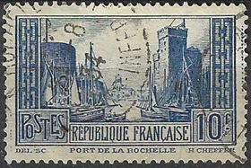 Francia #251 1929 "Puerto de La Rochelle" Valor Scott $15.00