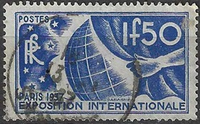 Francia #320 1937 "Exposición Internacional de Paris"