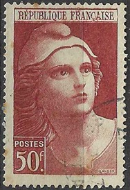 Francia #553 1945 "Marianne"