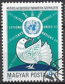 Hungria #2953  1985 CTO  "40 años de la O.N.U. - Paloma"