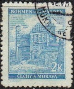 Bohemia y Moravia #53A 1940  Usada "Castillo Cardubice"