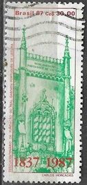 Brasil #2111 1987 "150 Años del Gabinete Real de Literatura Portuguesa"