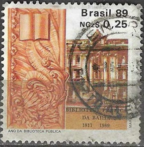 Brasil #2162 1989 "Año de las bibliotecas publicas"