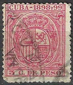 Cuba Timbres Forbin #ES-CU TM 24 1898 "Escudo español"