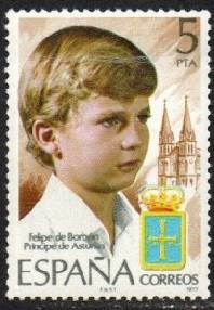 España #2076  1977 Nueva NH "Príncipe Felipe de Asturias"
