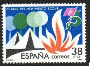 España #2339 1983  Nueva NH  "Año scout"