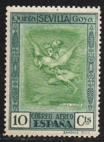 España #C22  1930  Nuevas NH  "Obra de Goya"
