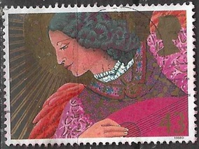 Gran Bretaña #1837  1998 "Angel de navidad"