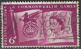 Gran Bretaña  #339 1958 "VI juegos del Imperio Británico y de la Mancomunidad Británica de Naciones"