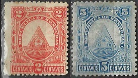 Honduras #41 - 42 1890 "Escudo"