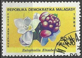 Madagascar #C180  1984 "Orquídea eulophiella elisabethae"