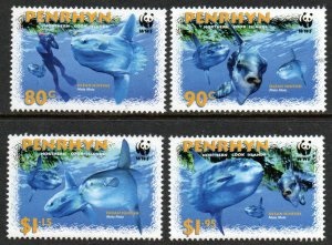 Penrhyn #462 - 465  2003  Serie completa Nuevas NH  "WWF - Vida marina"