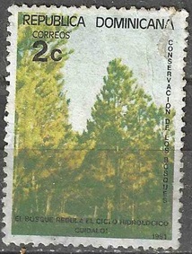 REPUBLICA DOMINICANA #848 1981 "Conservación de los bosques"