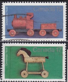Canada #839 - 840 1979 "Juguetes clásicos de madera"