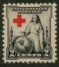 ESTADOS UNIDOS #702 1931 Nuevas NH "50 años de la Sociedad Americana de la Cruz Roja"