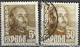 España  #760 y #765  1948 "F. Franco"