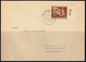 Alemania III Reich  #B252  1944 Sobre con matasello de primer dia "11 años de la llegada al poder de los nazis"