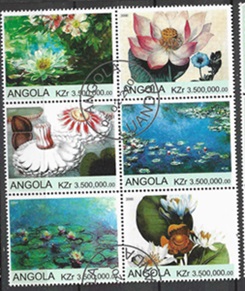 Angola CN# AO 2000-10 2000 CTO Cinderella "Flores acuáticas"