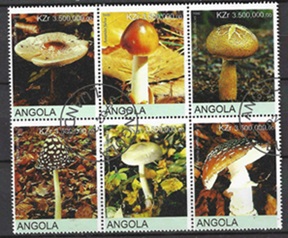Angola Col#AO 2000 17/1 - 17/6 CTO Cinderella "Hongos"