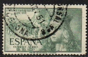 España #C132  1951 "500 Años del nacimiento de Isabel la Católica"