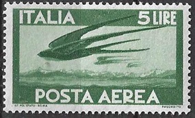 Italia #C109   1945 Nueva "Golondrinas"