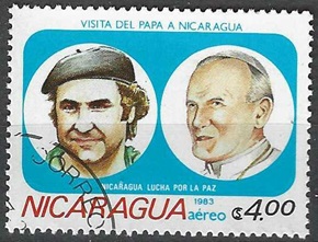 Nicaragua #1227 1983 CTO "Visita de Juan Pablo II"