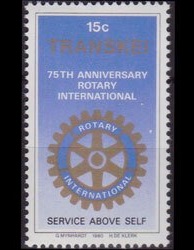 Transkei #74 1980 Nueva NH "75 años del Rotary Internacional"