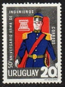 Uruguay #730 1966 Nueva LH "50 Años del arma de Ingeniería"