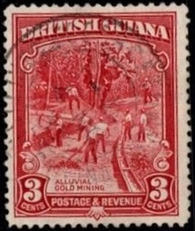Guyana Británica  #212  1934 "Minería de oro"