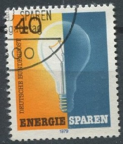 Alemania #1305 1979 "Conservación de la energía"