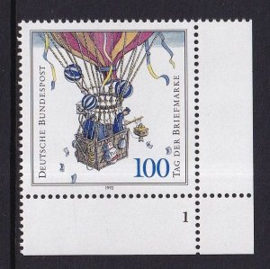 Alemania  #1763 1992 "Globo de correos - Dia del sello"