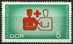 Alemania Republica Democratica #854  1966  Nueva NH "Campaña de donadores de sangre de la cruz roja"