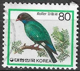 Corea del Sur #1481 1986  "Coracias"
