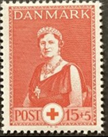 Dinamarca #B11  1959 Nueva (Hinged) Scott $0.50  "Cruz roja danesa - Reina Alejandrina"
