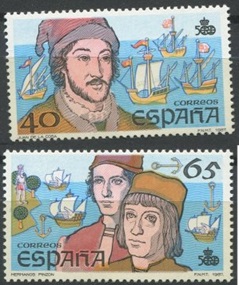 España #2534 y #2536   1987  Nuevas NH "500 Años del descubrimiento de America"