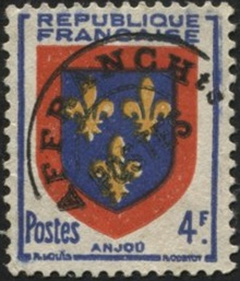 Francia #620  1949 "Escudo de Anjou"