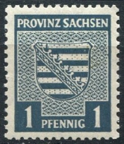 Sajonia (ocupacion rusa) #13N1 Nueva NH Scott $0.65 "Escudo de armas de sajonia"