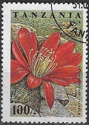 TANZANIA #1389  1995 "Flores de cactus"
