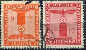 Alemania #S17 - S18 1942 Scott $3.45 «Águila sobre Swastica»