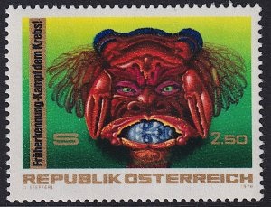 Austria #1043  1976  Nueva NH "Lucha contra el cancer"