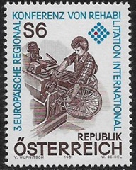 Austria #1174   1981 Nueva NH "Rehabilitación - Maquinista en silla de ruedas""