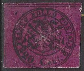 Estados Romanos #23c 1868 Scott $2.50 "Escudo papal"