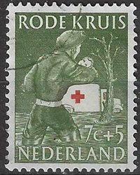 Holanda #B256   1955 "Ayuda de la Cruz Roja durante las inundaciones"