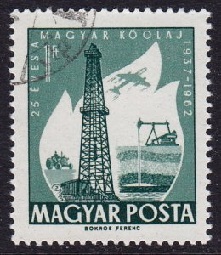 Hungria #1474 1962 "Torre de perforación de petróleo"