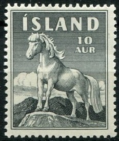 Islandia #311  1958  Nueva  NH "Pony islandés"
