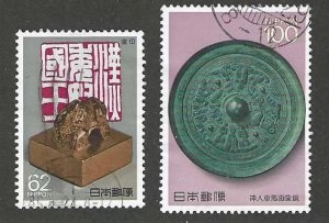 Japon #1818 - 1819 1989 Serie completa "Museo de Fukuoka"